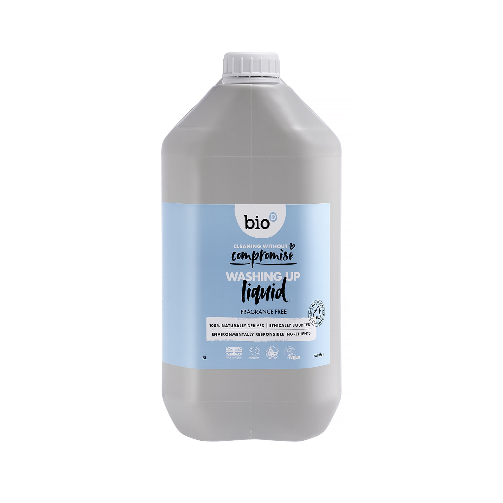 Bio-D Fragrance Free Washing Up Liquid - 5L