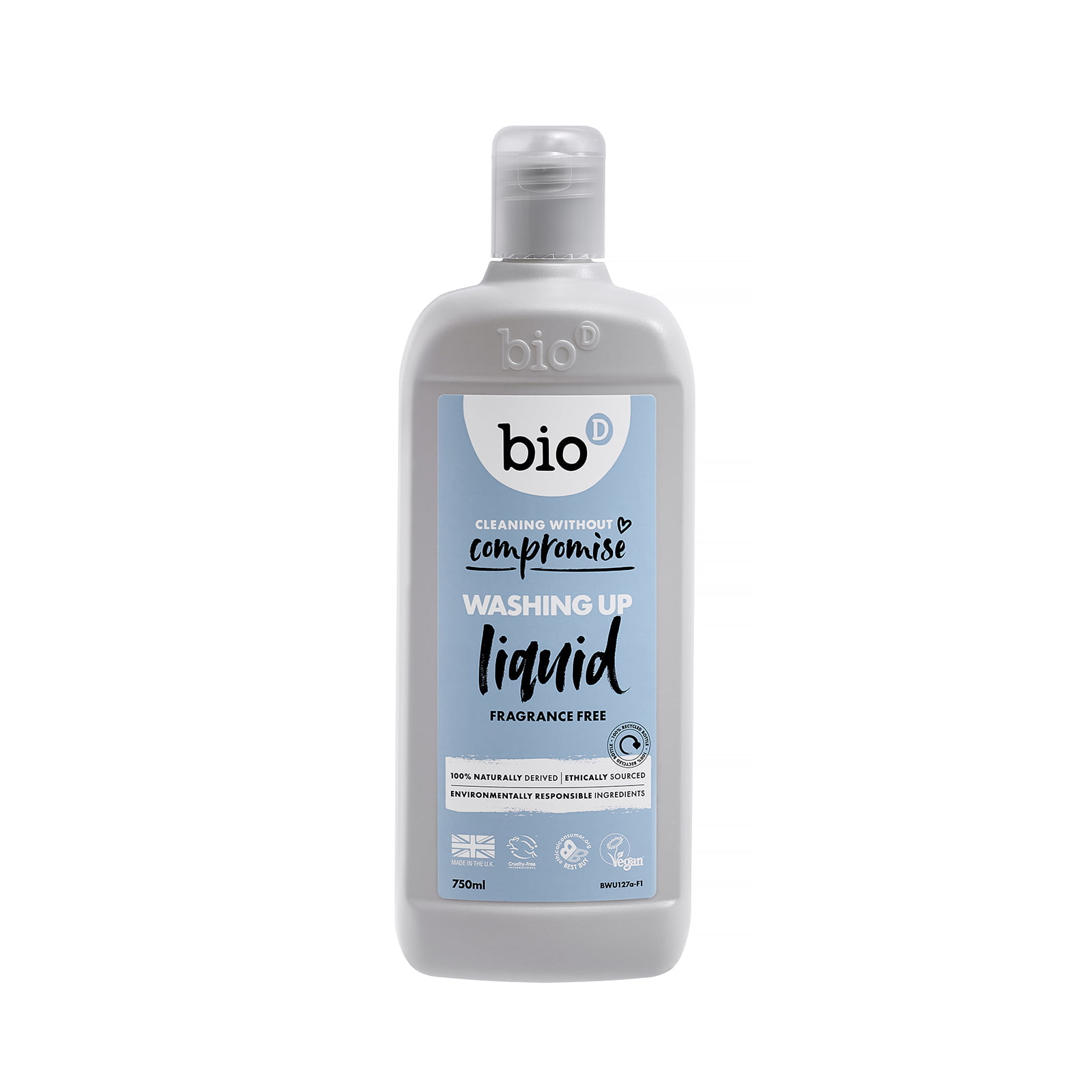 Bio-D Fragrance Free Washing Up Liquid - 750ml